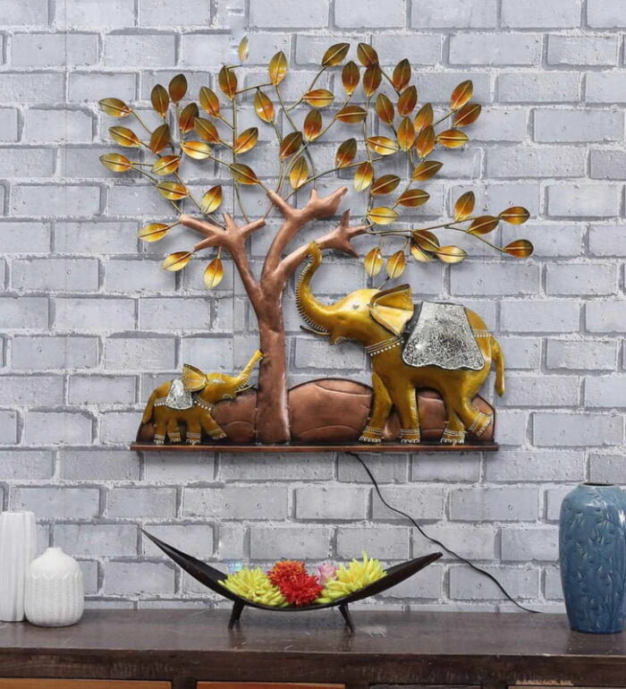 Wall Art Elephant under Tree