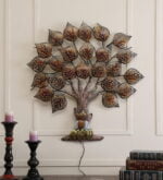 Metal Wall Art Buddha under tree Home Decor